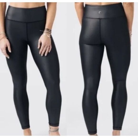 ZYIA Pants & Jumpsuits Zyia Plus Size 416black Metallic Light N